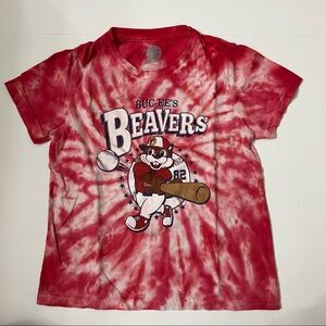 Buc-ee’s Girls Buc-ee’s Beavers Red Tie-Dye Shirt - Size Small (Used)